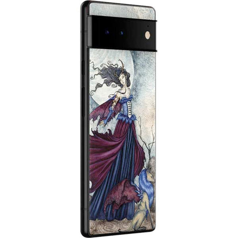 Amy Brown The Moon is Calling Fairy and Dragon Google Pixel 6 Pro Skin